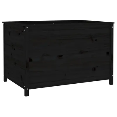 Produktbild von vidaXL Hochbeet Schwarz 119,5x82,5x78 cm Massivholz Kiefer