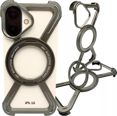 Obrázek produktu pro Pouzdro pro iPhone 16 Armoured Magsafe Metal Case Titanium 360 Holder