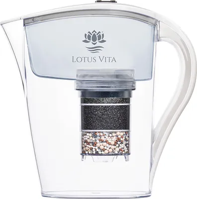 Produktbild von Lotus Vita Wasserfilter Kanne Family 1,8L - Weiß - Natura Plus