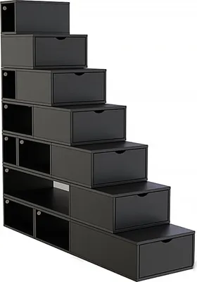 Immagine prodotto di Scaffale a gradini 175 cm - Nero