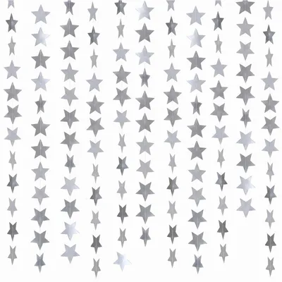 Produktbild von Sternengirlande Glitzer Papier 4 Stück 4m Gold Hängend Deko für Party Weihnachten Geburtstag