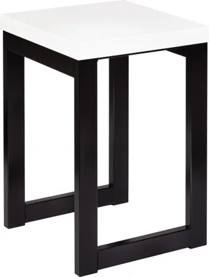 Produktbild von Spec-Wood, Hocker Holz LOFT, Barhocker Holz, Blumenhocker Holz mit Metallgestell, Duschhocker Modern, Küchenhocker, Barstühle, Tresenhocker, Sitzhocker 30x30x46 cm