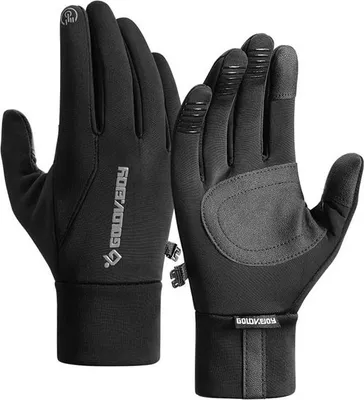 Produktbild von Wasserdichte & Winddichte Winterhandschuhe für Herren - Touchscreen Handschuhe mit Innenfutter für Motorrad, E-Bike & Outdoor L