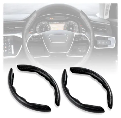 Produktbild von 2 Paare Lenkradhülle Anti Rutsch Lenkradabdeckung, Universal Segmentierter Lenkradschutz Carbon Fiber Steering Wheel Cover für Lenkräder Jeder Größe Zubehör