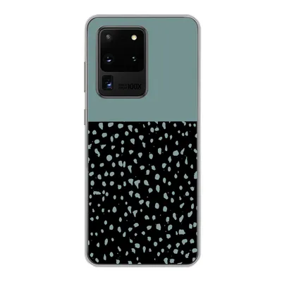 Produktbild von MuchoWow® Handyhülle Schutzhülle Hülle für Samsung Galaxy S20 Ultra Polka dots - Grün - Schwarz Silikon Softcase Handy Hülle - Karteninhaber
