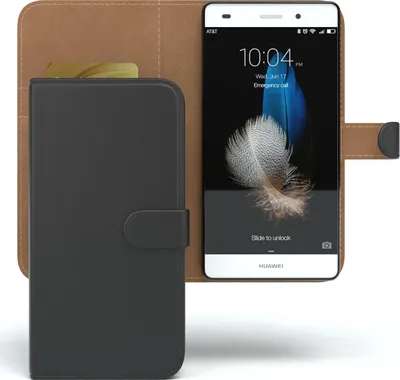 Produktbild von EAZY CASE Business Hülle für Huawei ShotX klappbar, Premium Kunstleder Handyhülle mit Kartenfach