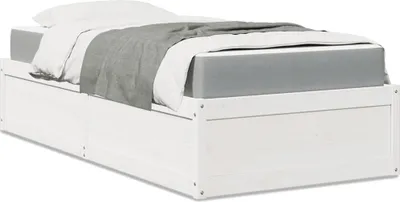 Produktbild von Maison Exclusive - Bett mit Matratze Weiß 90x200 cm Massivholz Kiefer
