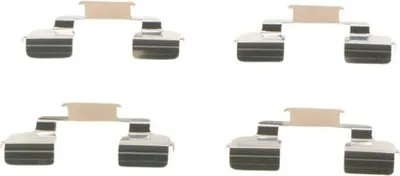 Produktbild von BOSCH 1 987 474 696 Zubehörsatz Scheibenbremsbelag Vorne für RENAULT TWINGO II (CN0) CLIO II (BB0/1/2, CB0/1/2) TWINGO I (C06) für DACIA SANDERO