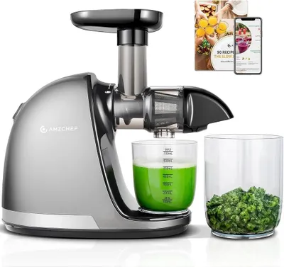 Produktbild von AMZCHEF Entsafter Slow Juicer elektrische Saftpresse nährstoffschonend 4-in-1