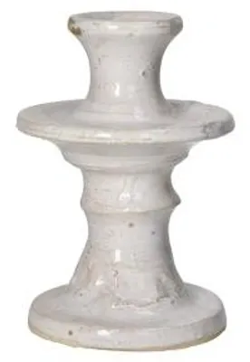 Zdjęcie produktu dla Podсвечник Pomax Azahara, wykonany z ceramiki, kolor biały, wysokość 15 cm