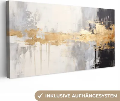 Obrázek produktu pro OneMillionCanvasses® - Obrazy na plátně - Zlato - - Akryl - Umění, nástěnné dekorace, Obrazy do obývacího pokoje, 40x20cm