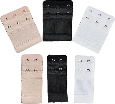 Produktbild von Bh-Verlängerung 6 Stück, Elastisches Unterbrustband Mit 2x2 Und 2x3 Haken, Weiches Hautfreundliches Polyesterband Für Alle Bh-Größen
