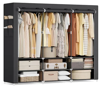 Zdjęcie produktu dla Szafa – miejsce do przechowywania ubrań – organizer do ubrań – pojemna przestrzeń do przechowywania – 45 x 188 x 176 cm