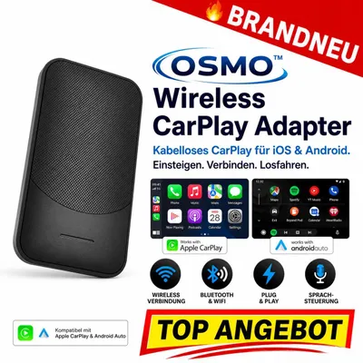 Produktbild von Osmo™ Wireless CarPlay Adapter für iPhone & Android Kabellos USB Plug Play Auto