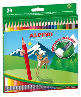 Obrázek produktu pro Sada 24 stíratelných barevných tužek alpino al013658