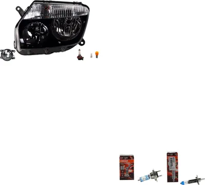 Produktbild von Scheinwerfer + Osram Night Breaker Laser passend für Dacia Duster 04/10-12/13 L 260609879R 8200074008 6202E1 00006202E1 6710027 0000620639 6206 Johns