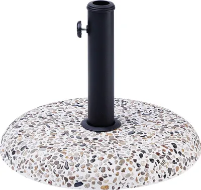 Produktbild von BELIANI Sonnenschirmständer Steinoptik Beton ⌀ 47 cm Schirmfuß rund Garten Balkon modern