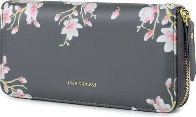 Produktbild von Damen Geldbörse Langformat Blumen Prägung RFID Portemonnaie viele Fächer
