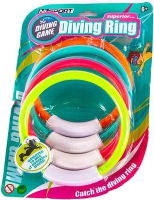 Image de Anneaux pour la plongée Jouets pour l'eau et la piscine 4 pièces