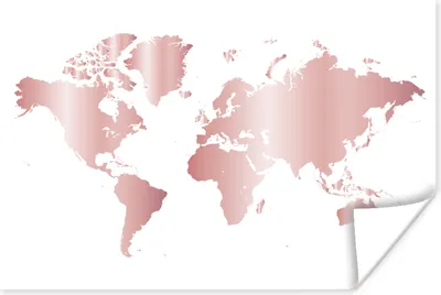 Produktbild von MuchoWow® Poster Weltkarte - Rosa - Kinder - Jungen - Mädchen 60x40 cm - Schlafzimmerdekoration