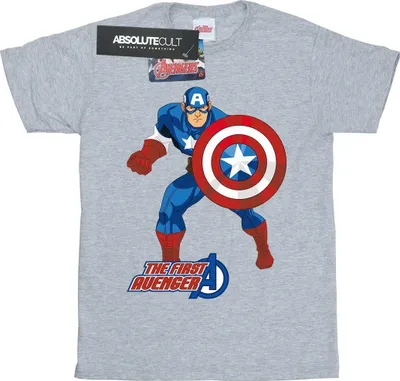 Produktbild von Marvel - "The First Avenger" T-Shirt für Herren BI5871 (3XL) (Grau)
