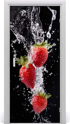 Produktbild von Tulup Türaufkleber 95x205 cm Dekorative Aufkleber Selbstklebend Wasserdichte Tapete Abnehmbar Schlafzimmer Wohnzimmer Wohnkultur - Erdbeeren