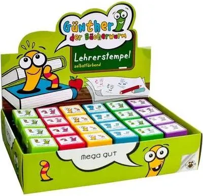 Produktbild von Lehrerstempel Bücherwurm Günther TRENDHAUS, 1 Stück, 935243