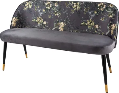 Zdjęcie produktu dla Ławka PRÊT-À-PORTER BOUTIQUE 130cm aksamitna szara