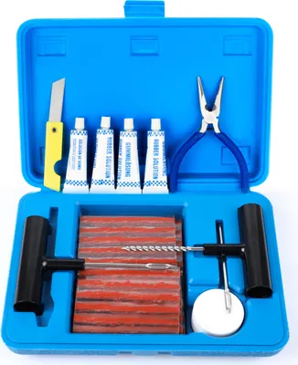 Produktbild von Speed 58Tlg Kfz PKW Reifen Reparatur,Reparaturset für Autoreifen,Autoreifen Flickzeug Pannenset für Motorrad PKW LKW Traktor usw