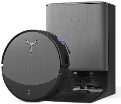 Produktbild von Ecovacs DEEBOT T90 OMNI, Beutellos, Schwarz, Grau, Rund, Staubbeutel, 4 Rad/Räder, 0,25 l