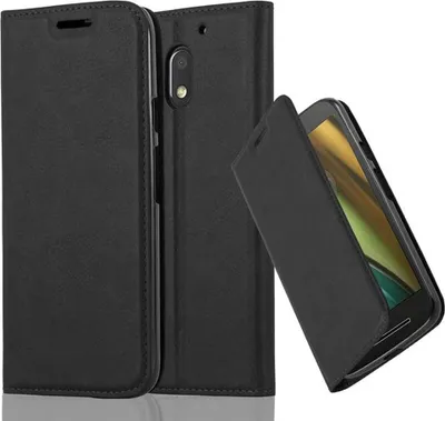 Immagine prodotto di Cadorabo custodia per Motorola MOTO E3 custodia protettiva in nero custodia per cellulare cover chiusura magnetica