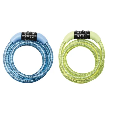 Obrázok produktu pre MASTER LOCK 8143EURDPROCOL, káblový zámok, Modrá, Zelená, Vinyl, Oceľ, 4-miestna kombinácia, 1200 mm