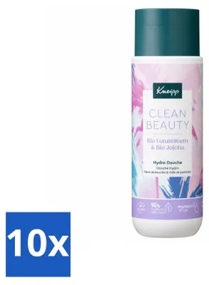 Imagen del producto de 10 unidades de gel de ducha Kneipp Clean Beauty, aroma de loto y jojoba, 200 ml cada uno. Paquete económico