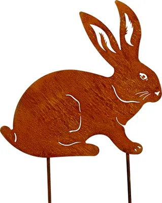 Produktbild von Osterhase Edelrost Dekofigur für Ostern und Frühling Hase Osterhase Edelrost rostige Gartendekoration Gartenstecker