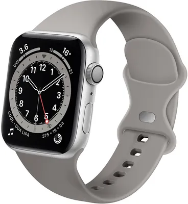 Produktbild von Strap-it Classic Silikonarmband passend für Apple Watch Serie 1/2/3/4/5/6/7/8/9/10/11/SE - Grau - Sportarmband aus Silikon - Größe: 38/40/41/42mm