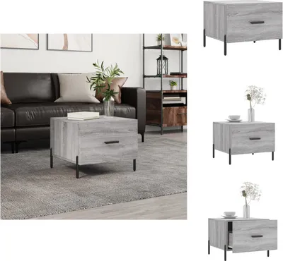 Image de vidaXL Table basse Gris Sonoma 50x50x40 cm Bois composite - Tables basses