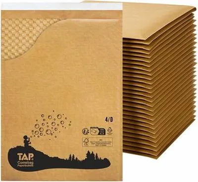 Obrázok produktu pre Obálky na zasielanie pre kuriérske služby, vzduchom polstrovaný papier, D14, 180 x 275 mm, 125 kusov