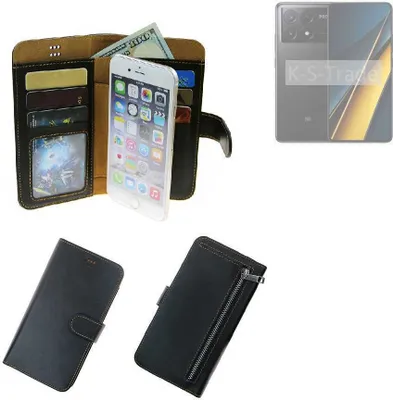 Produktbild von K-S-Trade Schutz Hülle kompatibel mit POCO X6 Pro 5g Klapphülle Case Phone cover Slim Handytasche Handy Hülle schwarz aus Kunstleder (1 Stk)