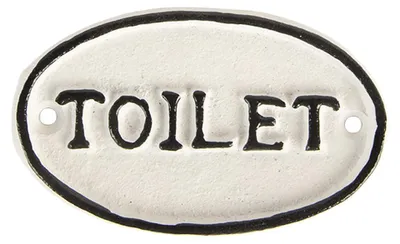 Produktbild von Clayre & Eef Textschild 10x1x6 cm Weiß Metall