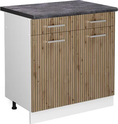 Produktbild von Küchenunterschrank Vicco R-Line Artisan-Eiche 80 cm , AP Anthrazit, Model 49228