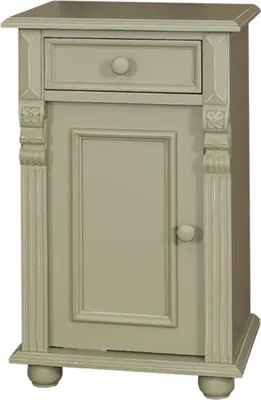 Produktbild von Casa Padrino Jugendstil Nacht Schrank Kommode mit Schublade und Schrankfach - Landhaus Shabby Chic Möbel - Massivholz Nachtschränkchen Barock