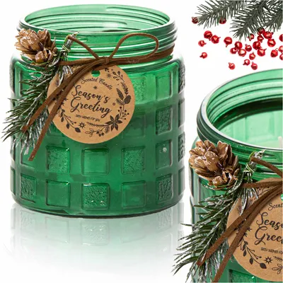 Produktbild von Weihnachtskerze Duftkerzen Kerze Im Glas Weihnachten 11 Cm Dekoration Grün