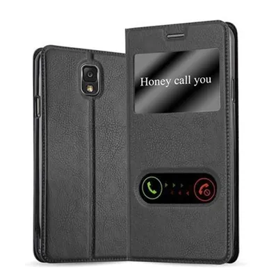 Image de Cadorabo Housse pour Samsung Galaxy NOTE 3 Housse en noir Housse téléphone portable Book Case Cover Etui