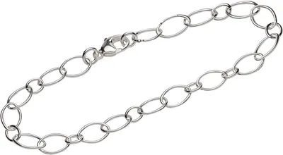 Produktbild von Armband 925 Sterling Silber 19,5cm Figaro Ankerkette rund Damen Bettelarmband
