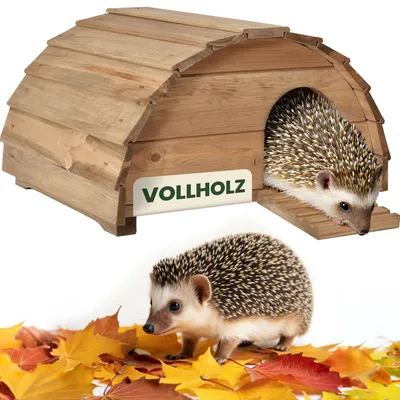 Produktbild von Igelhaus Igelhütte zooprinz Manni | Winterfest | Wetterfest | mit Igelrampe Labyrintheingang | Massivholz