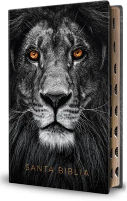 Produktbild von Biblia Reina Valera 1960 Letra Grande. Biblia León Símil Piel Índice / Spanish Bible Rvr 1960 Handy Size Large Print Imitation Leather Lion of Judah