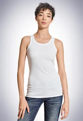 Produktbild von Schiesser Damen Top - Berta Gr. 42 weiss