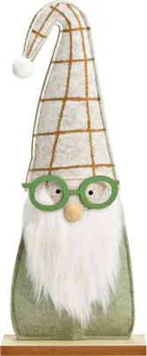 Image de Présentoir de décoration de lutins verts, décoration de Noël en 17x40x5 cm