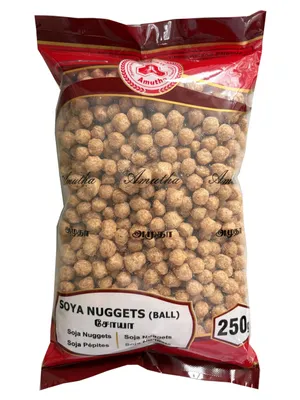 Produktbild von Amutha Soya Nuggets (Ball) 250g | Fleisch Alternative | Soja Nuggets klein