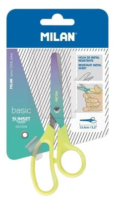 Produktbild von Basic SUNSET Schulschere gelb Blister 1202